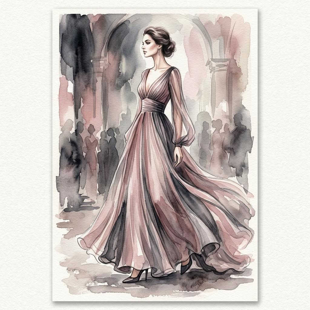 Fashion-иллюстрация акварелью